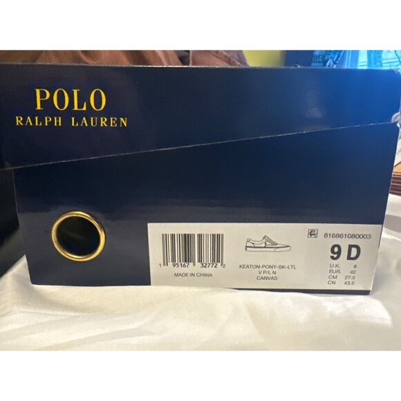 Polo Ralph Lauren Keaton-Pony Sneaker (Vivid Pink/Light Navy) Mens, Size 9, NIB - Picture 4 of 5